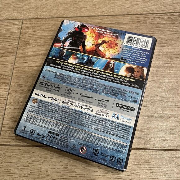 Aquaman (DVD, SteelBook Includes Digital Copy 4K Ultra HD Blu-ray/Blu-ra) - Picture 2 of 2